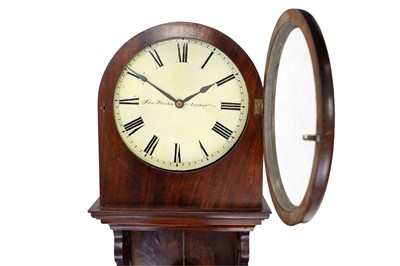 Lot 795 - An early Victorian mahogany 30 hour wall clock.