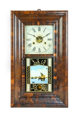 Lot 805 - An American 30 hour mahogany cased wall clock, by Jerome & Co.