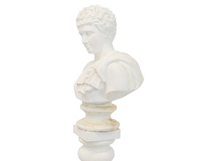 Lot 39 - A plaster bust of a classical male, after the Antique.
