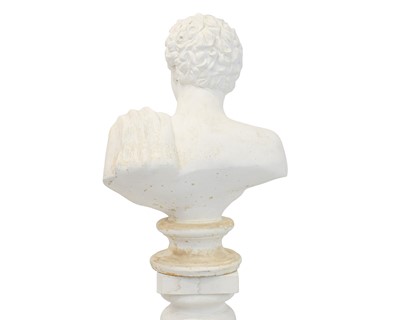 Lot 39 - A plaster bust of a classical male, after the Antique.