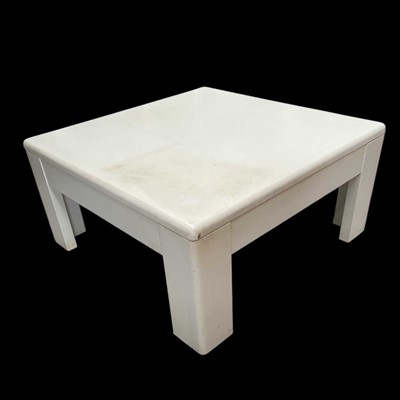 Lot 160 - A Contemporary White Finish coffee table of...
