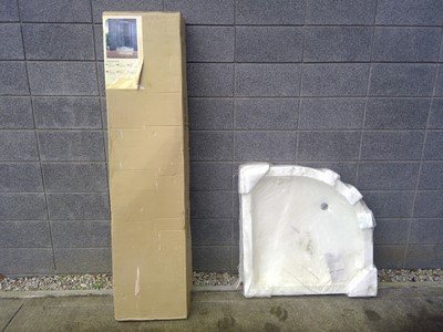 Lot 162 - A Quadrant Ceramic Shower Tray and Screen. The...