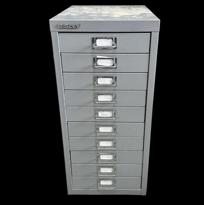 Lot 170 - A Bisley 10-drawer filing cabinet with various...