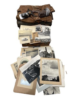 Lot 177 - A trunk containing military Kit Bags, Gas...