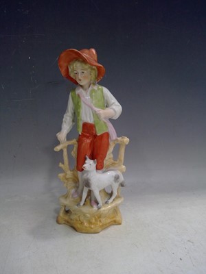 Lot 179 - A German Figure of a Boy and his Dog. The...