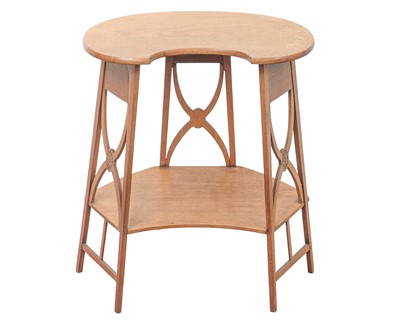Lot 944 - An Edwardian two tier walnut occasional table.