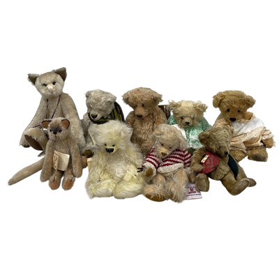 Lot 185 - Nine assorted collector bears, including...
