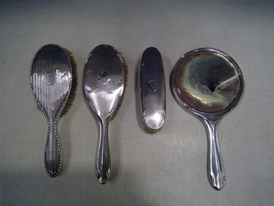 Lot 189 - A Silver Dressing Table Set with a Further...