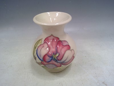 Lot 6 - A Moorcroft Magnolia Vase. On a White Ground,...