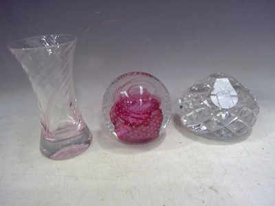 Lot 203 - Two Caithness Paperweights and a Vase.