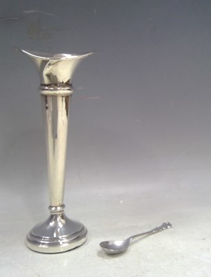 Lot 204 - A Silver Posy Vase and a Silver Spoon. The...