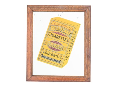 Lot 296 - A Wills "Gold Flake" advertising mirror.