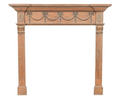 Lot 908 - A pine fire surround.