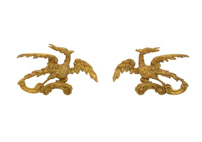Lot 309 - A pair of George III gilt wood and gesso Ho Ho birds.