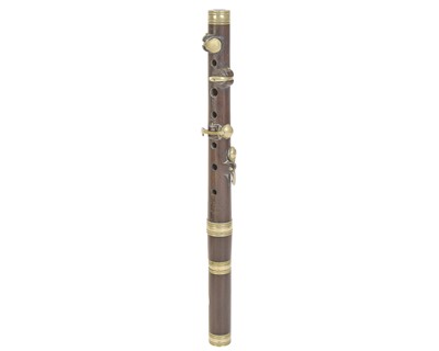 Lot 342 - A 19th century rosewood and nickel piccolo.