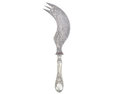 Lot 74 - A Russian combined knife and fork, or 'Nelson knife'