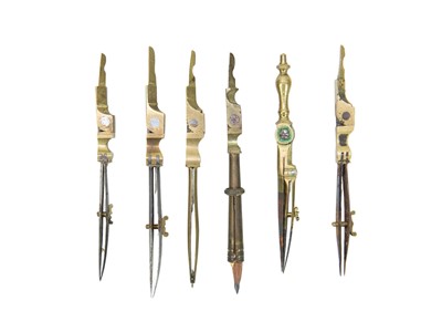 Lot 840 - A Georgian shagreen cased set of drawing instruments.