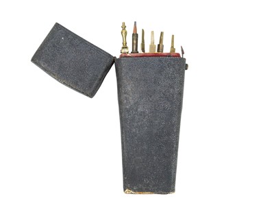 Lot 840 - A Georgian shagreen cased set of drawing instruments.