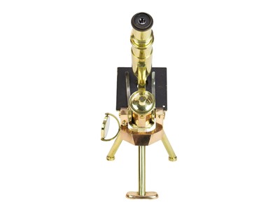Lot 78 - A lacquered brass microscope by J Swift & Son, London.