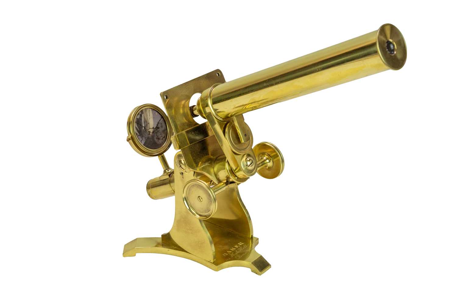 Lot 93 - A Victorian lacquered brass compound microscope.