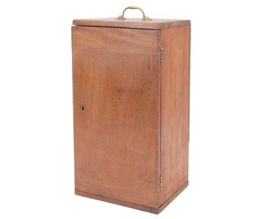 Lot 93 - A Victorian lacquered brass compound microscope.