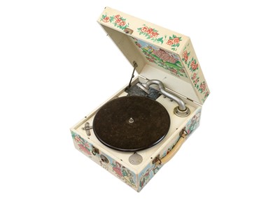 Lot 24 - A mid century Decca portable nursery gramophone.