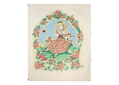 Lot 24 - A mid century Decca portable nursery gramophone.