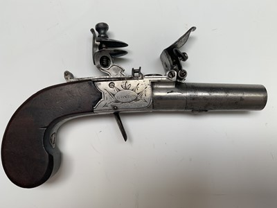 Lot 341 - A George III flintlock pocket pistol, by Twigg,...