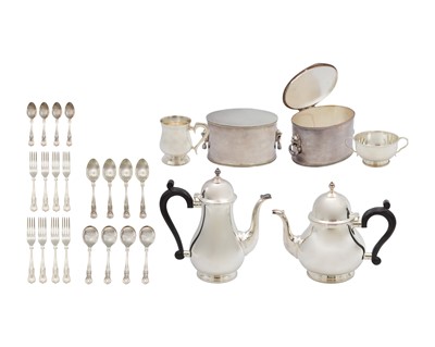 Lot 191 - A selection of silver-plated wares.