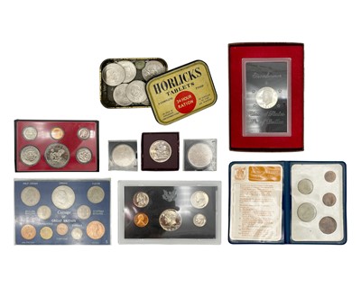 Lot 200 - GB & USA COINS - A selection of pre-decimal GB coins and USA coin sets.