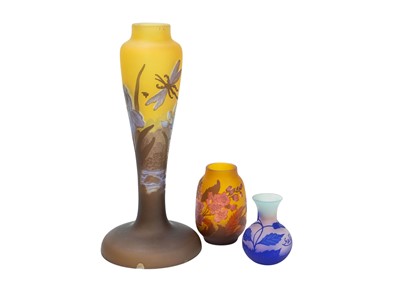 Lot 527 - Two vases in the Gallé style.
