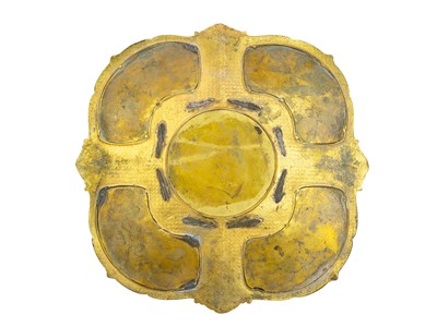 Lot 34 - An AOF horn with white metal mounts.