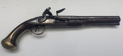 Lot 346 - A rare George III flintlock pistol by Smith of...