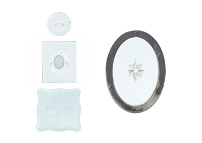 Lot 852 - An oval ship's mirror.