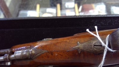 Lot 347 - A 19th century percussion cap pistol by Harvey...