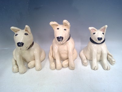 Lot 9 - Three Ceramic Bull Terrier Studies. The Larger...