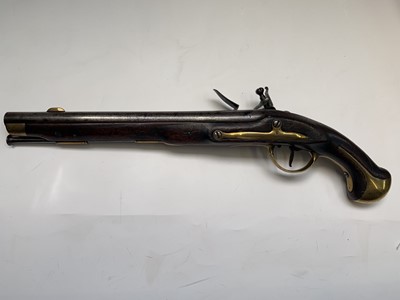 Lot 348 - A 19th century French Flintlock pistol, 13"...