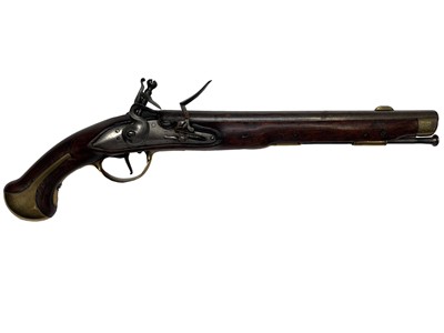 Lot 348 - A 19th century French Flintlock pistol, 13"...