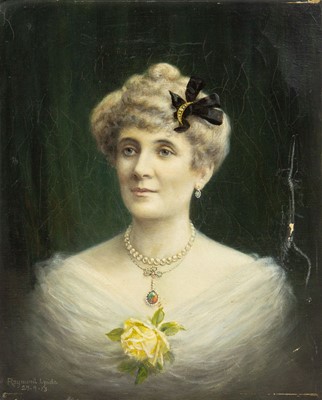 Lot 386 - Raymond LYNDE (1854–1928) Portrait of a society female.