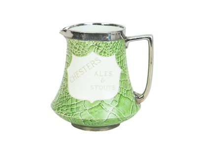 Lot 586 - A Shelley pub jug, promoting Chesters Ales & Stouts and Wines & Spirits.
