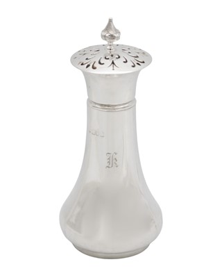 Lot 146 - An Edwardian silver caster by Josiah Williams & Co.