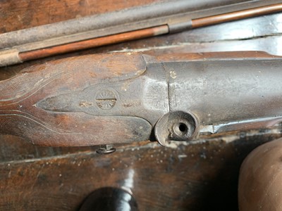 Lot 352 - A 19th-century percussion 8 bore duck gun, of...