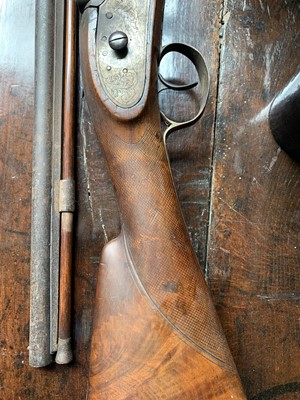 Lot 352 - A 19th-century percussion 8 bore duck gun, of...