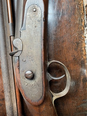 Lot 352 - A 19th-century percussion 8 bore duck gun, of...