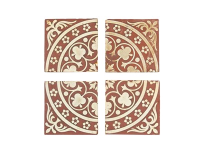 Lot 174 - A set of four Minton encaustic tiles.
