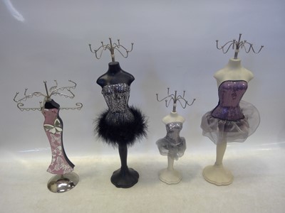 Lot 91 - Four Assorted Jewellery Hangers. 31cm tall to...