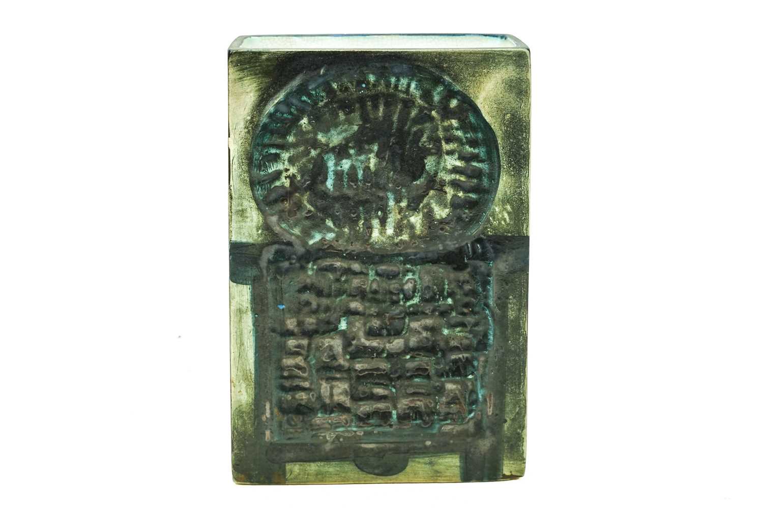 Lot 682 - An early Troika Stove Man slab vase.