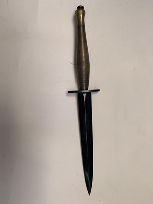 Lot 357 - An FS fighting knife, with blued steel blade...