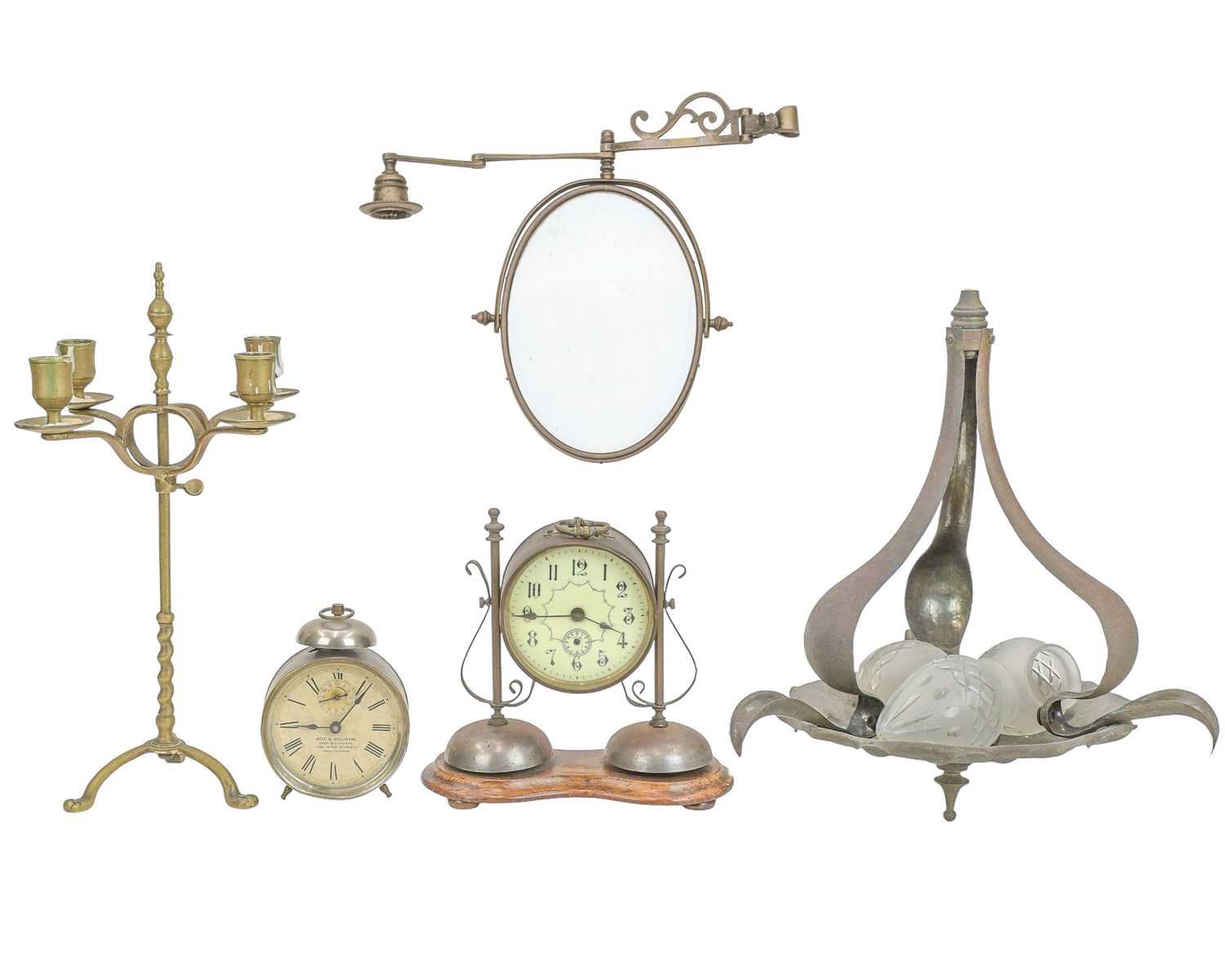 Lot 65 - A campaign shaving mirror.