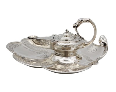 Lot 175 - A rare and unusual Victorian silver standish by James Charles Edington.